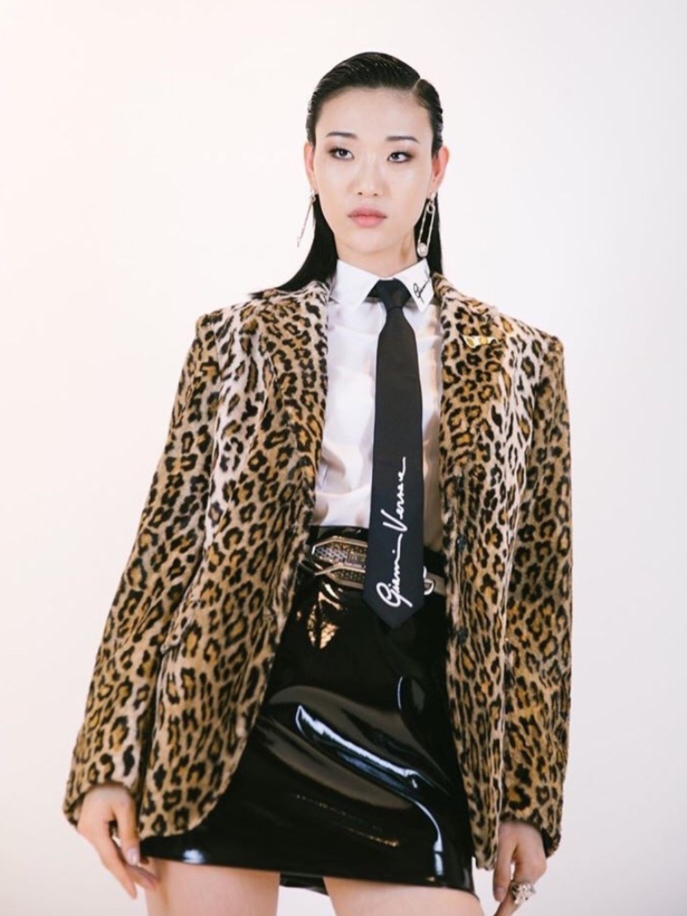 Versace Leopard Print Cheetah Coat Blazer size 48